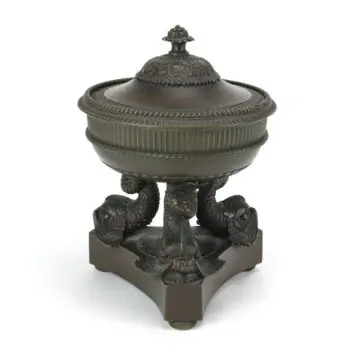 Antique French bronze inkstand - Empire 1799-1815 - detail photo