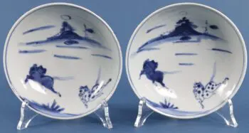 Chinese Ko-Sometsuke porseleinen kommen met paarden – Ming ca. 1620 – detailfoto