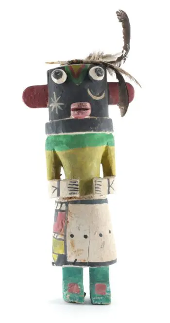 Oude Hopi Night Katsina (Nata-aska) kachina – Arizona – detailfoto