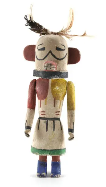 Hopi Longhair kachina – Arizona, Verenigde Staten – 36,5 cm – detailfoto