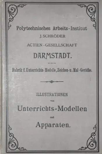Set van 2: Illustrationen von Unterrichts-Modellen und Apparaten – J. Schröder Darmstadt (ca. 1880) – detailfoto