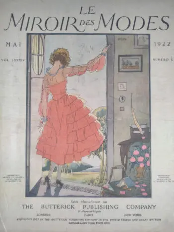Le Miroir des Modes - May 1922, No. 5 | Vintage French Fashion Magazine with Illustration in Art Deco Style - detail photo