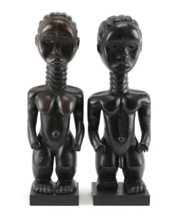 Dan (Gio) Lu Me statue pair - Ivory Coast / Liberia - detail photo