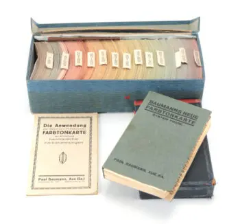 Baumanns Neue Farbentonkarte – System Prase – Block No. 1 – 1912 – detail photo