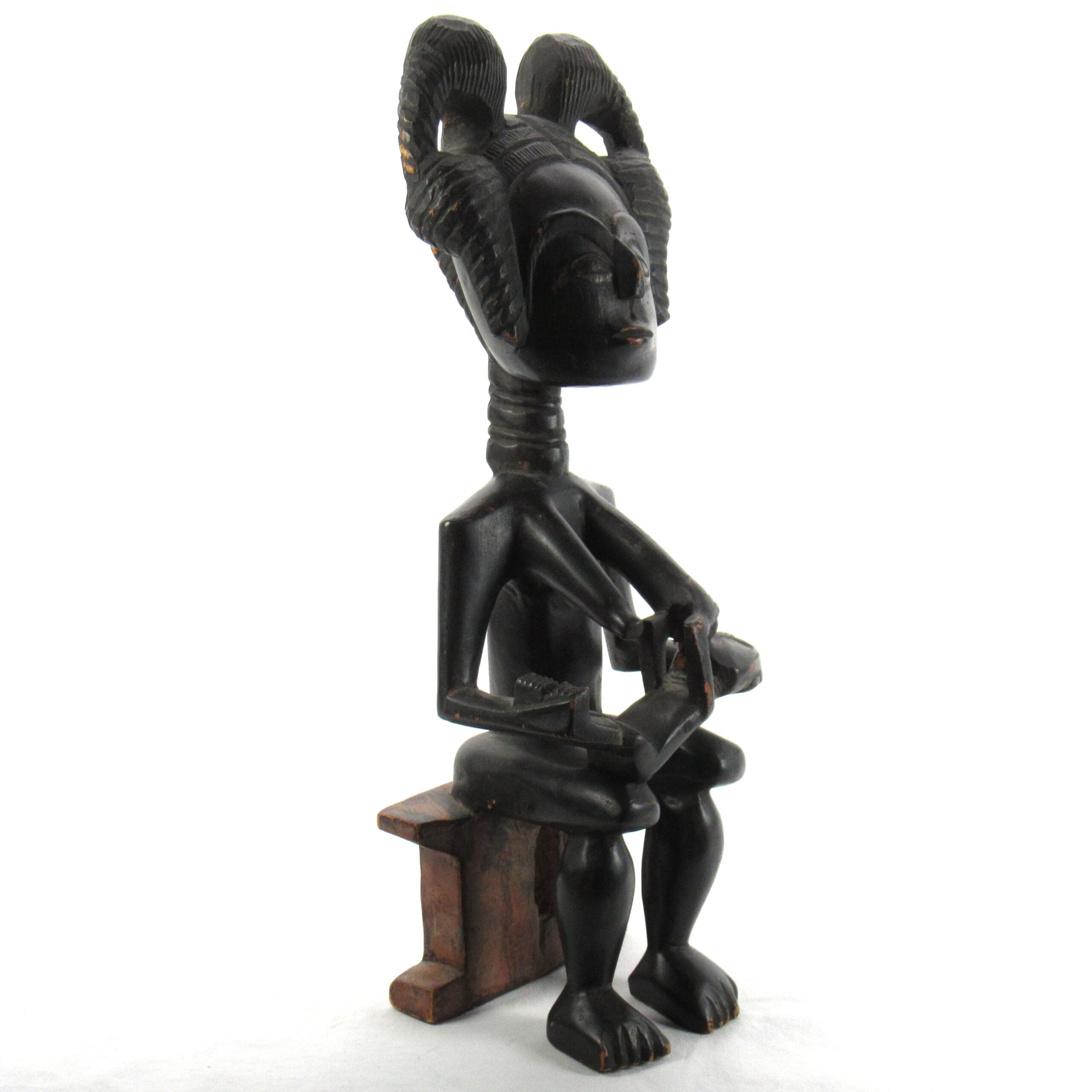 Akan Ashanti vruchtbaarheidsbeeld met kind – Ghana – 50 cm – detailfoto