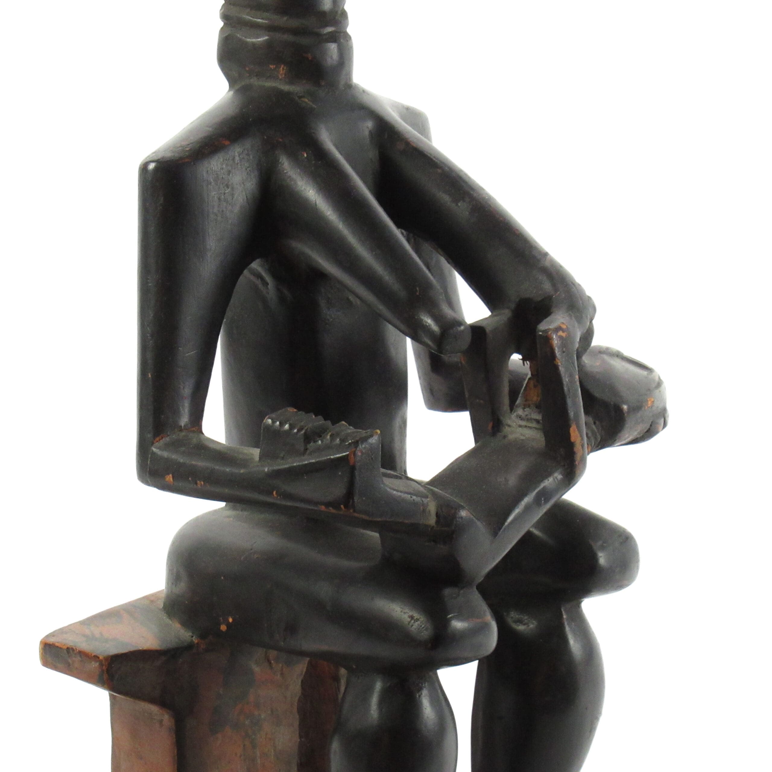 Akan Ashanti vruchtbaarheidsbeeld met kind – Ghana – 50 cm – detailfoto