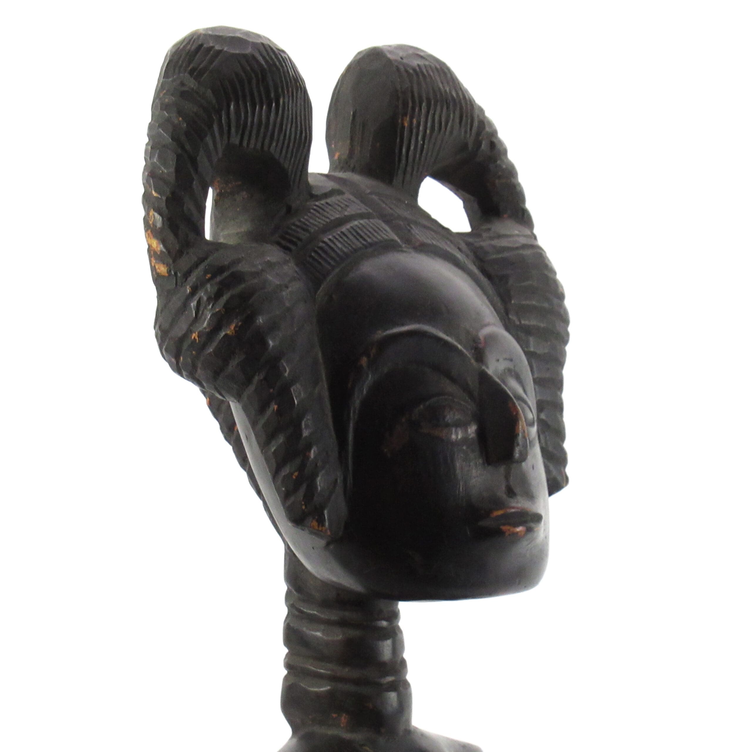 Akan Ashanti vruchtbaarheidsbeeld met kind – Ghana – 50 cm – detailfoto