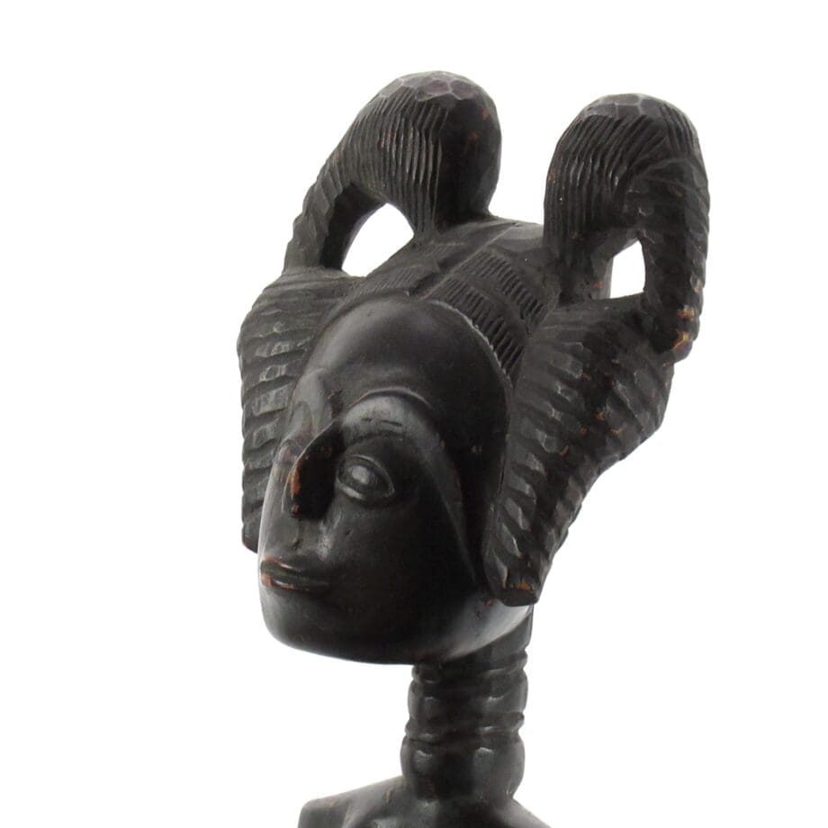 Akan Ashanti vruchtbaarheidsbeeld met kind – Ghana – 50 cm – Vergulde Kat