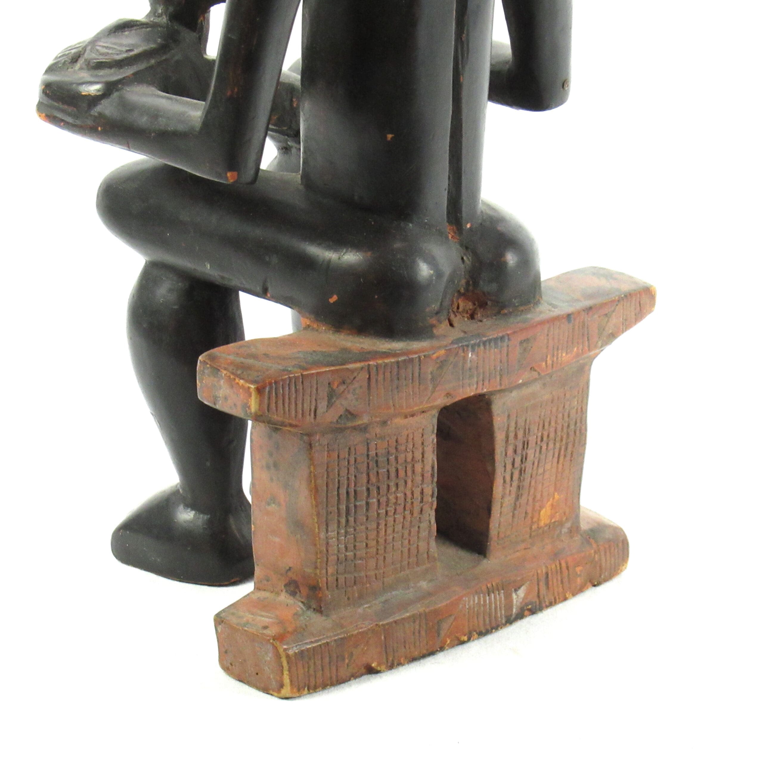 Akan Ashanti vruchtbaarheidsbeeld met kind – Ghana – 50 cm – detailfoto