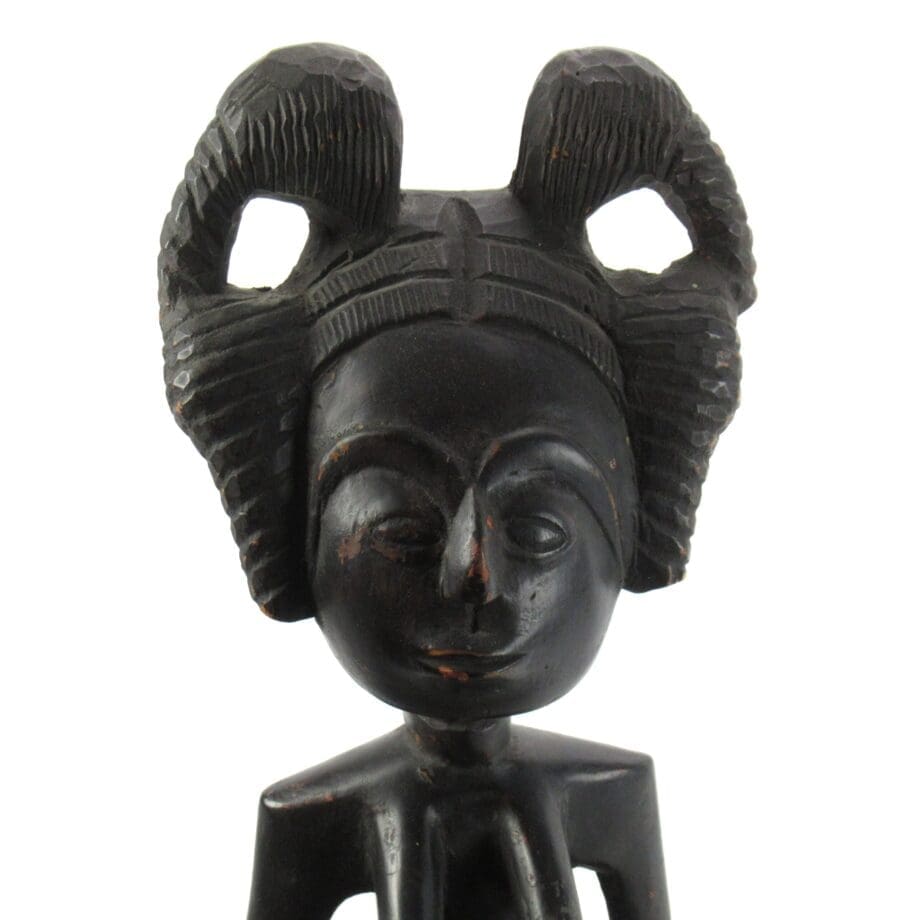 Akan Ashanti vruchtbaarheidsbeeld met kind – Ghana – 50 cm – Vergulde Kat