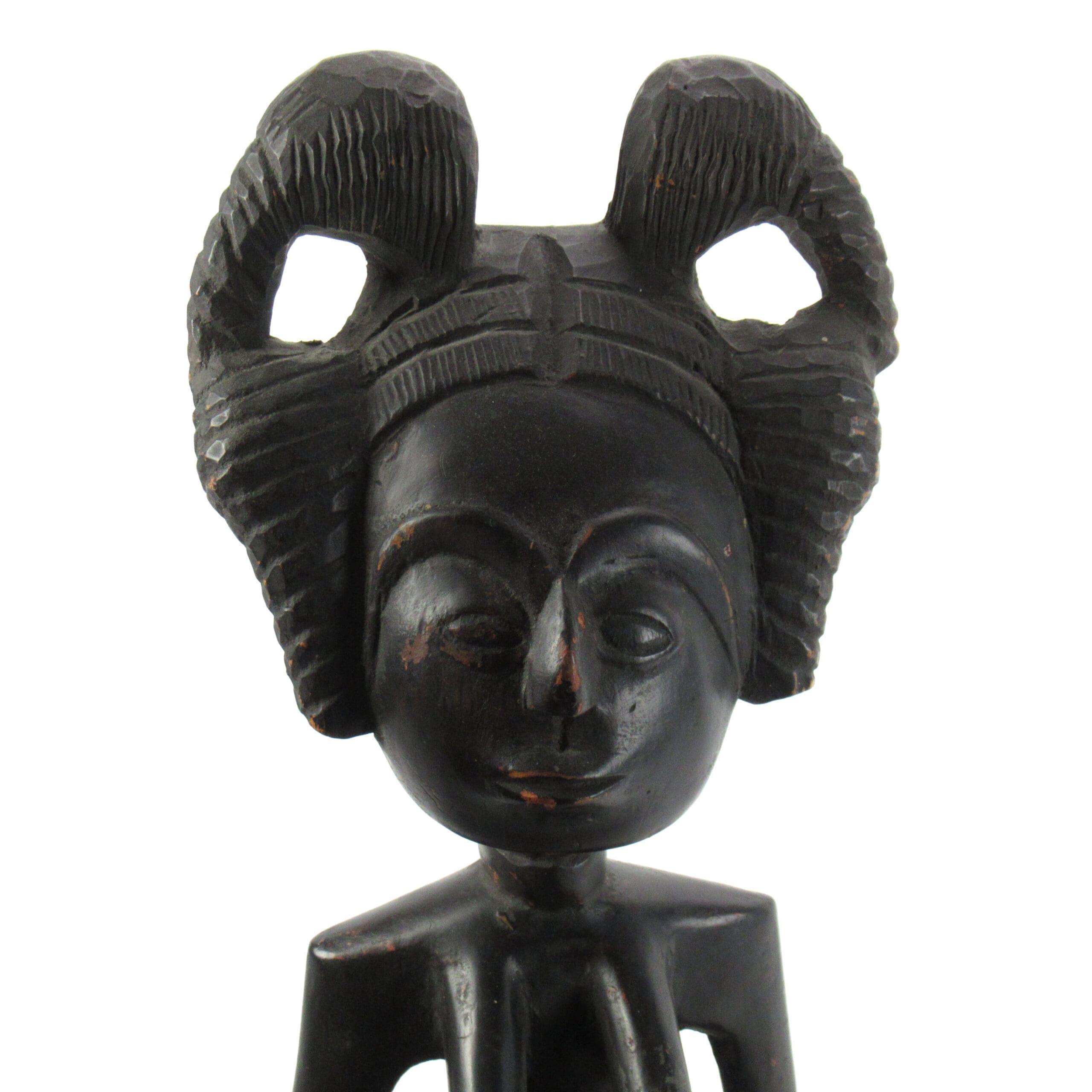 Akan Ashanti vruchtbaarheidsbeeld met kind – Ghana – 50 cm – detailfoto