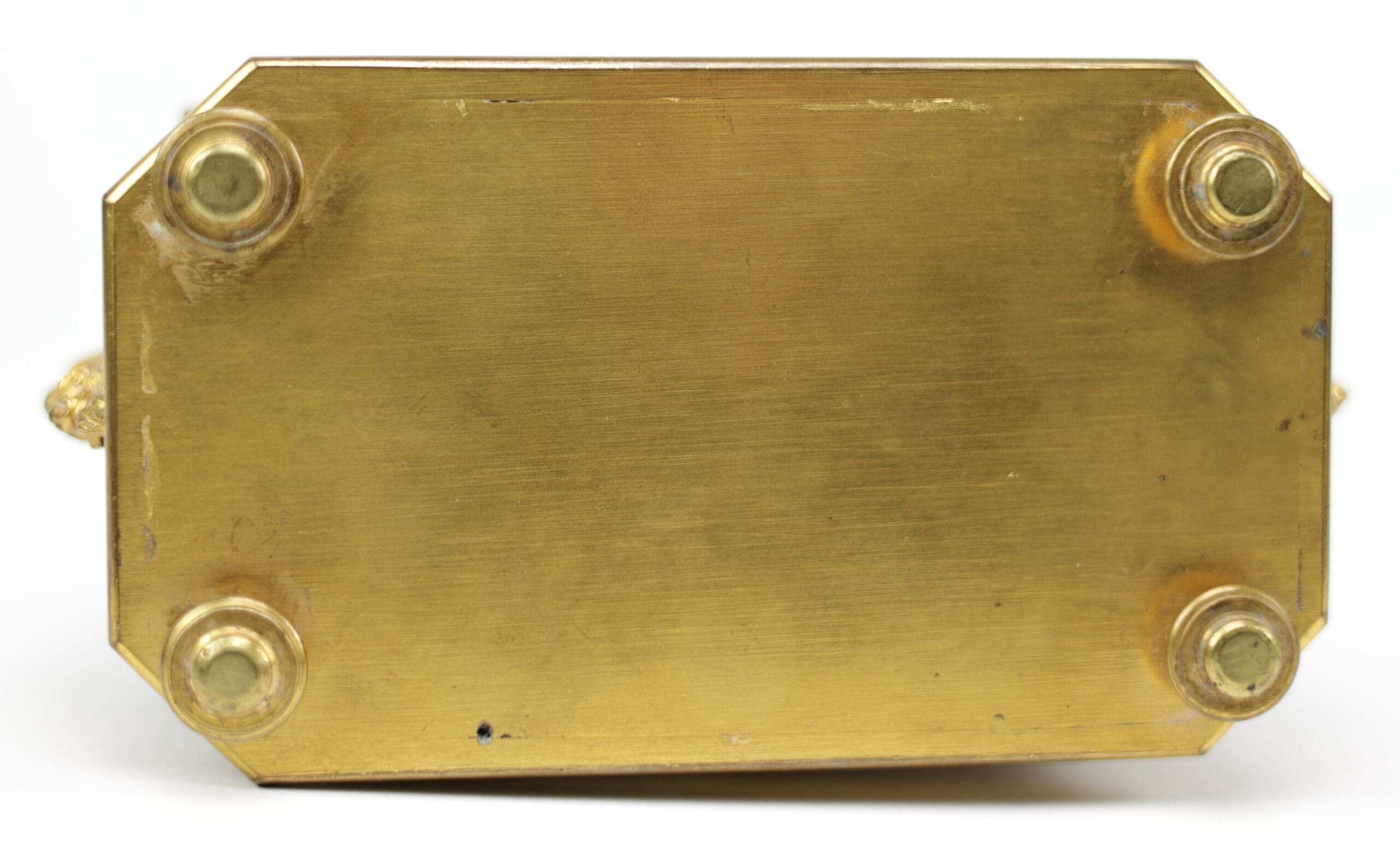 Cajita de bronce plateado y dorado antiguo firmado por Christophe Fratin con ciervo (Animalier, siglo XIX) – foto de detalle