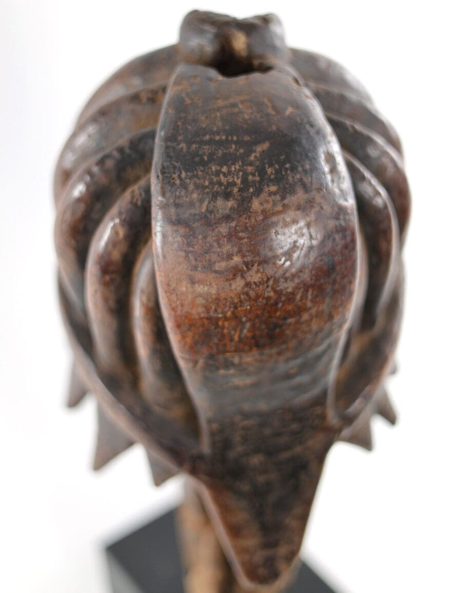 Okano Fang head with brass inlay - Gabon - Vergulde Kat