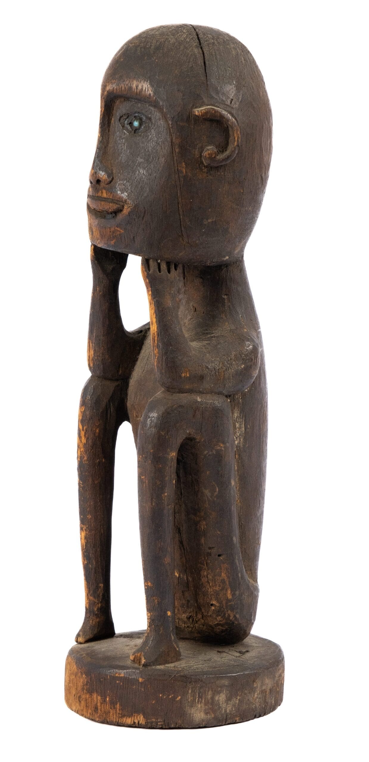 Authentic Korwar Image from the – Geelvink Bay With Excellent Provenance (27 cm) - Indonesian Papoea – close-up photo