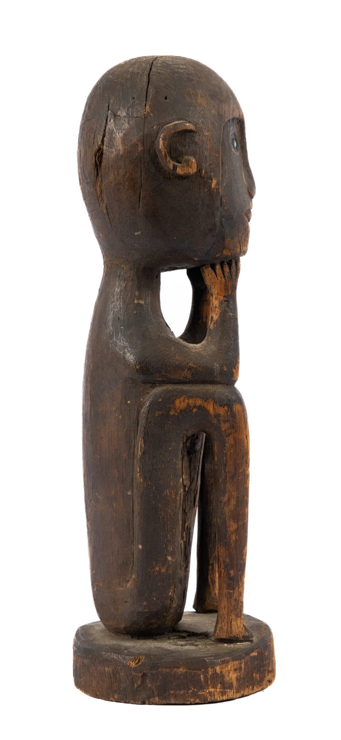 Authentic Korwar Image from the – Geelvink Bay With Excellent Provenance (27 cm) - Indonesian Papoea – close-up photo
