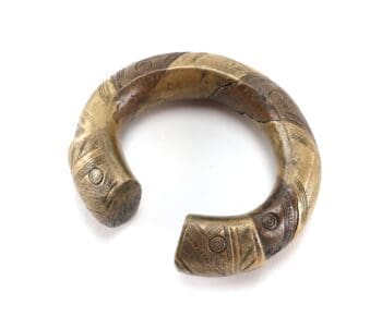 Manilla bronzen armband – Yoruba, Nigeria – 19e/20e eeuw – detailfoto