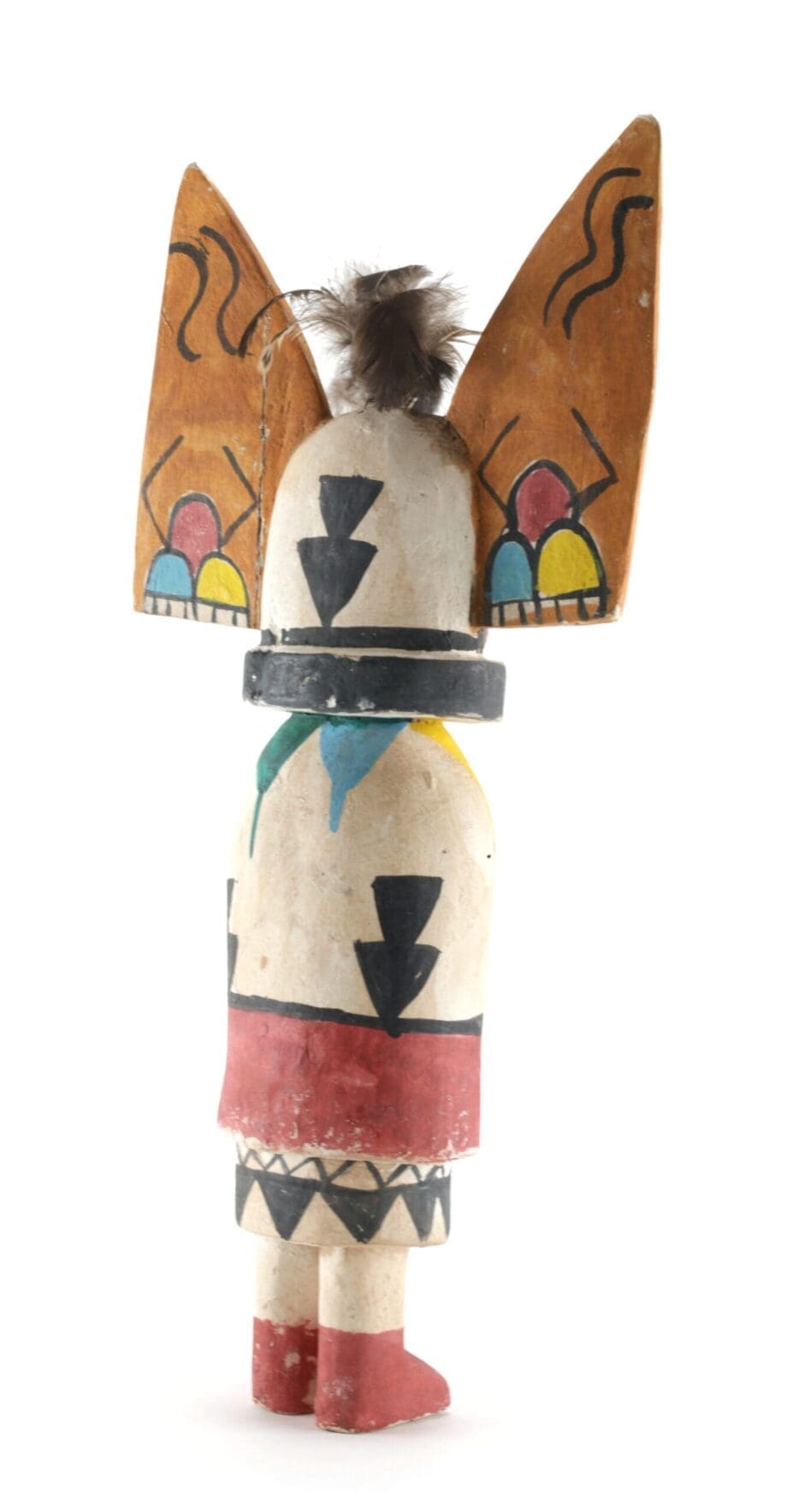 Kachina «Hopi Butterfly Maiden» – 39 cm – Arte de los pueblos indígenas – Vergulde Kat