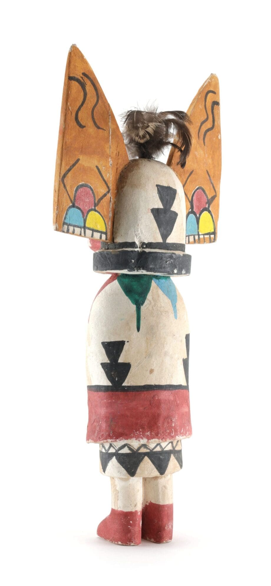 Kachina «Hopi Butterfly Maiden» – 39 cm – Arte de los pueblos indígenas – Vergulde Kat