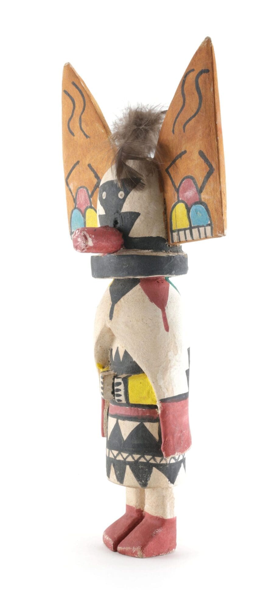 Kachina «Hopi Butterfly Maiden» – 39 cm – Arte de los pueblos indígenas – Vergulde Kat