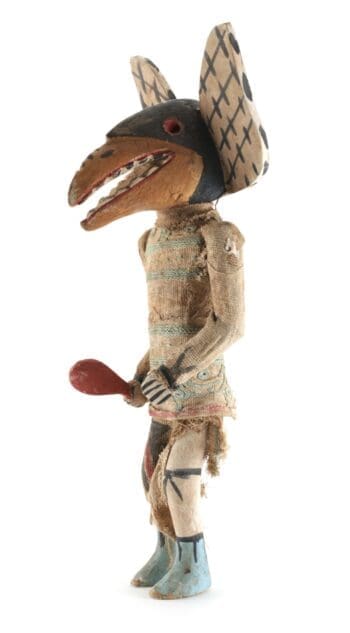 Hopi kachina figure Kookopölö - Ogre kachina - Arizona - detail photo