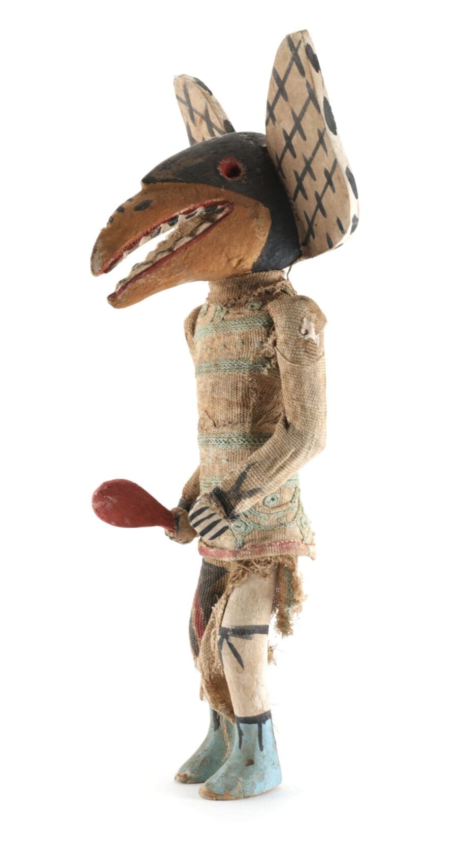 Figurina Hopi Kachina Kookopölö – Kachina dell'Orco – Arizona – Vergulde Kat