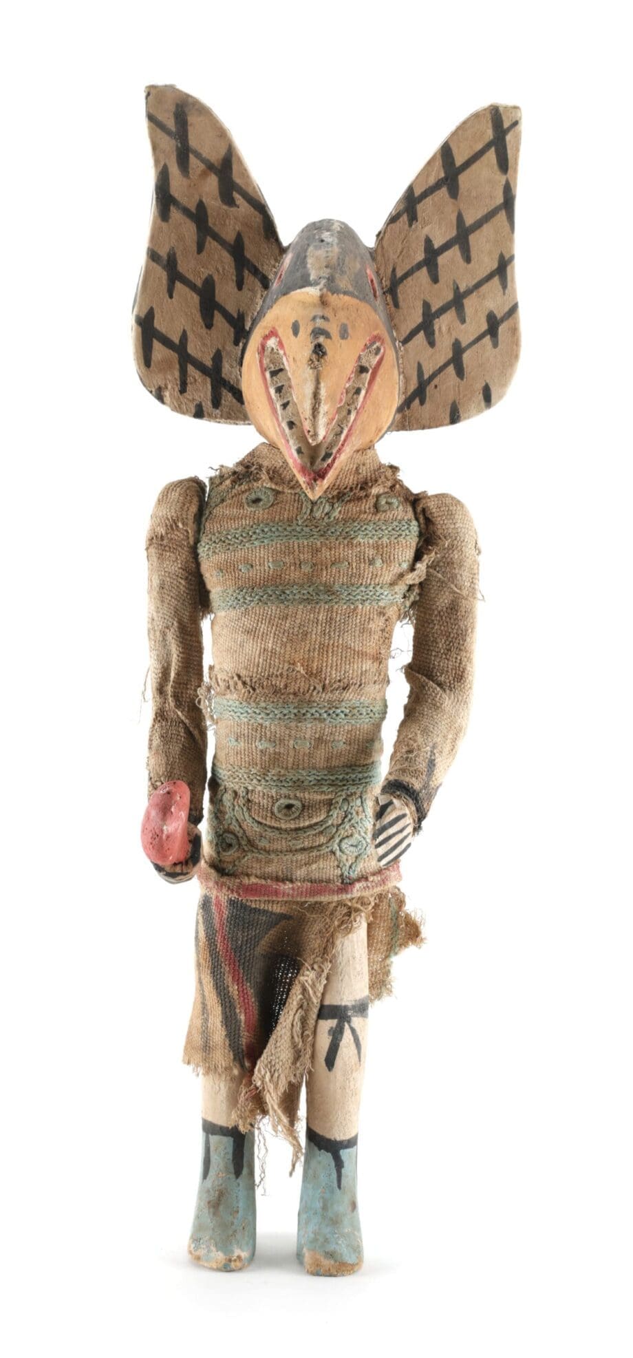 Figurina Hopi Kachina Kookopölö – Kachina dell'Orco – Arizona – Vergulde Kat