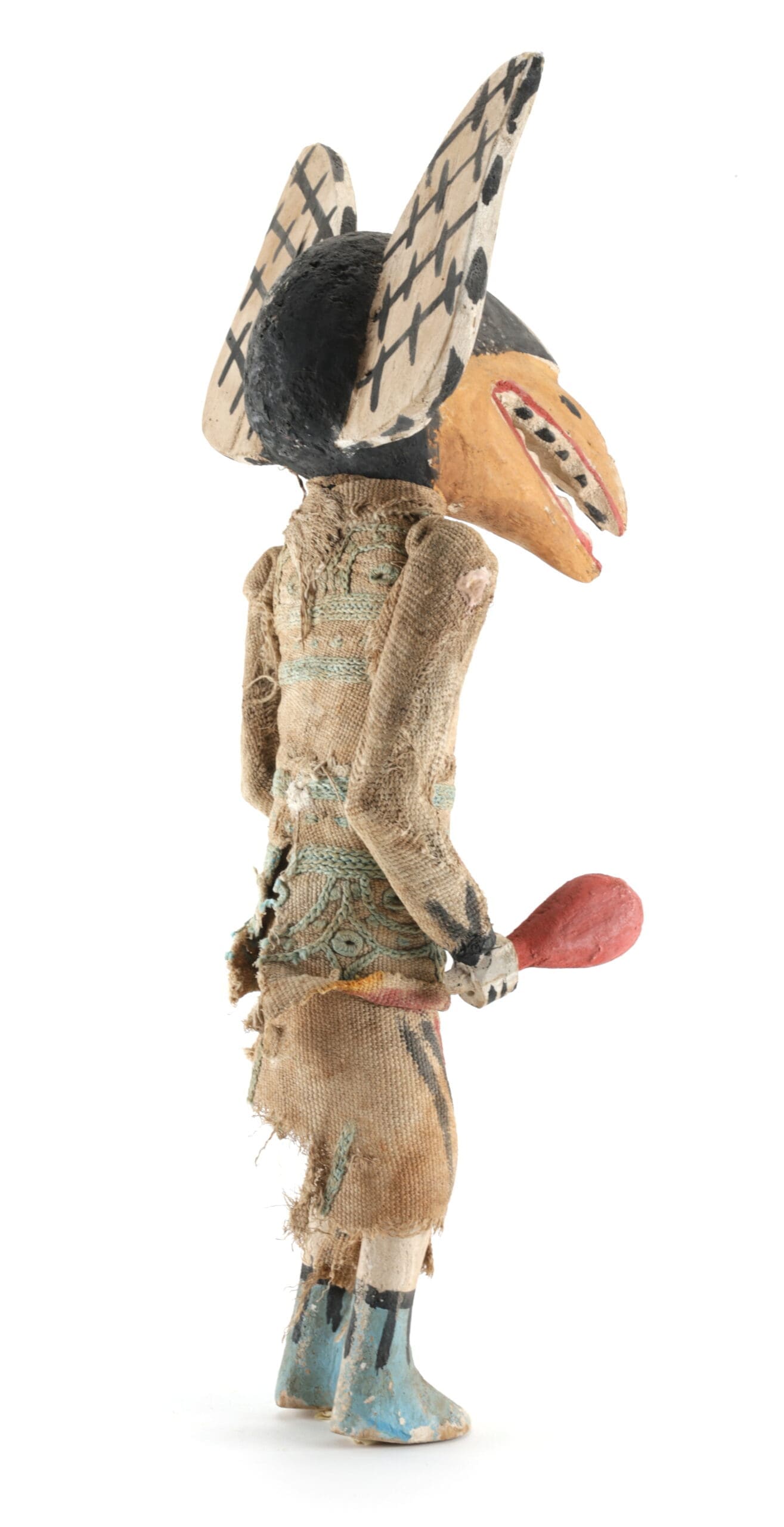 Figura kachina Hopi Kookopölö – Ogre kachina – Arizona – foto di dettaglio