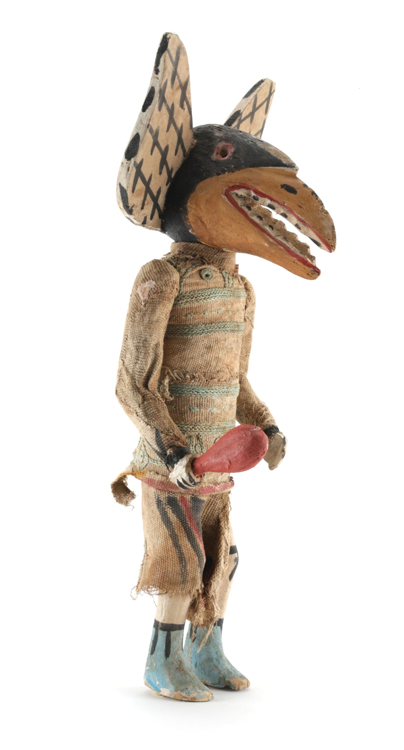 Figura kachina Hopi Kookopölö – Ogre kachina – Arizona – foto di dettaglio