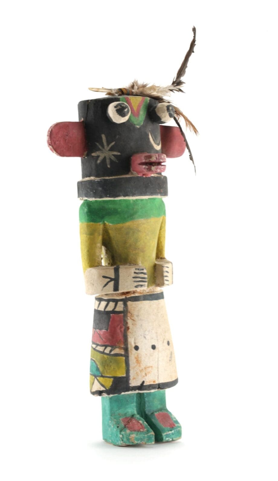 Old Hopi Night Katsina (Nata-aska) kachina - Arizona - Vergulde Kat