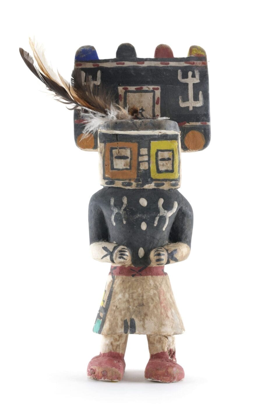 Kachina Hopi Hemis – Arizona – 31 cm – Collection Fred Smit – Vergulde Kat