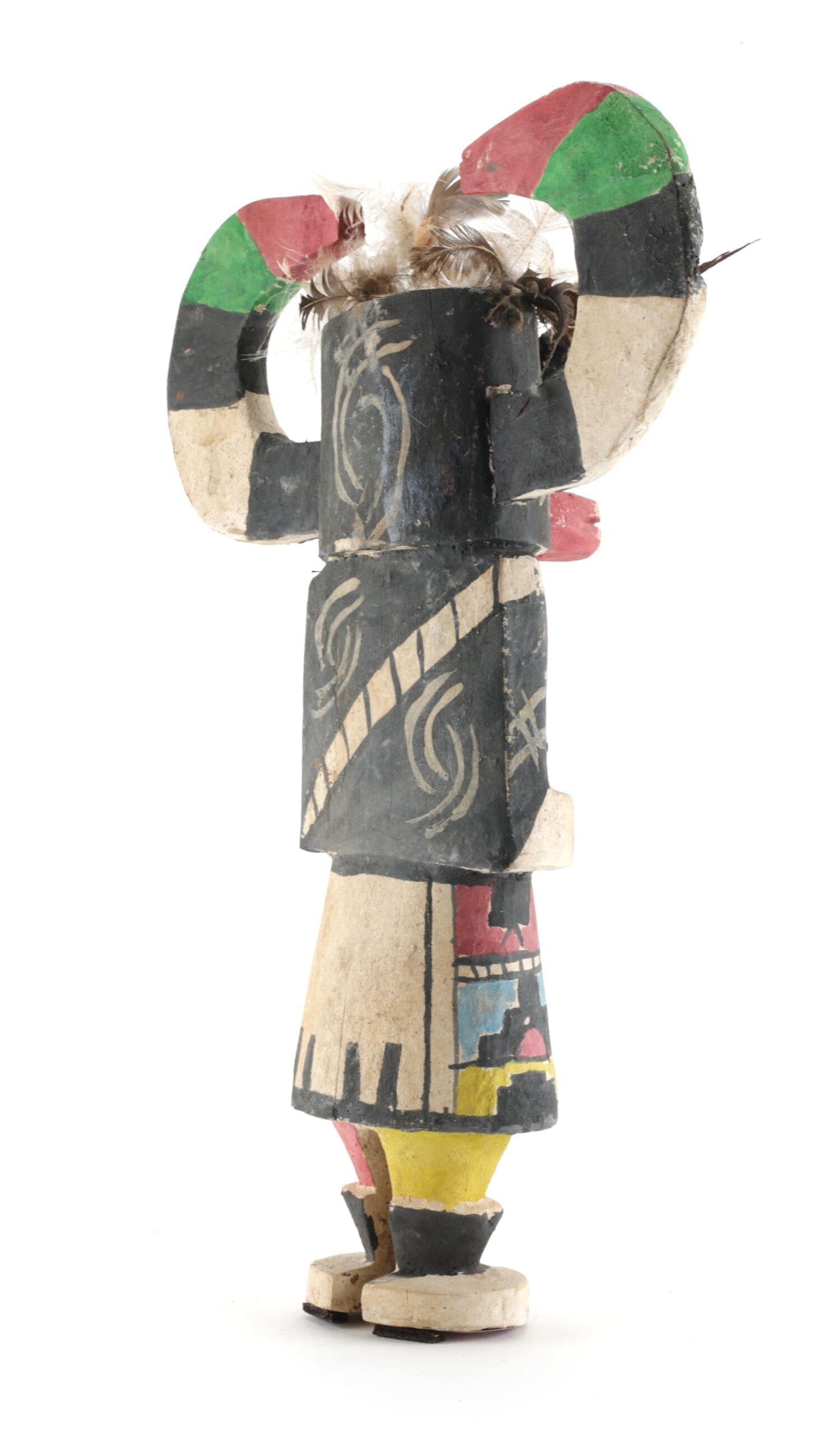 Old Hopi Ram kachina (Wawash Katsina) with horns - 37 cm - detail photo