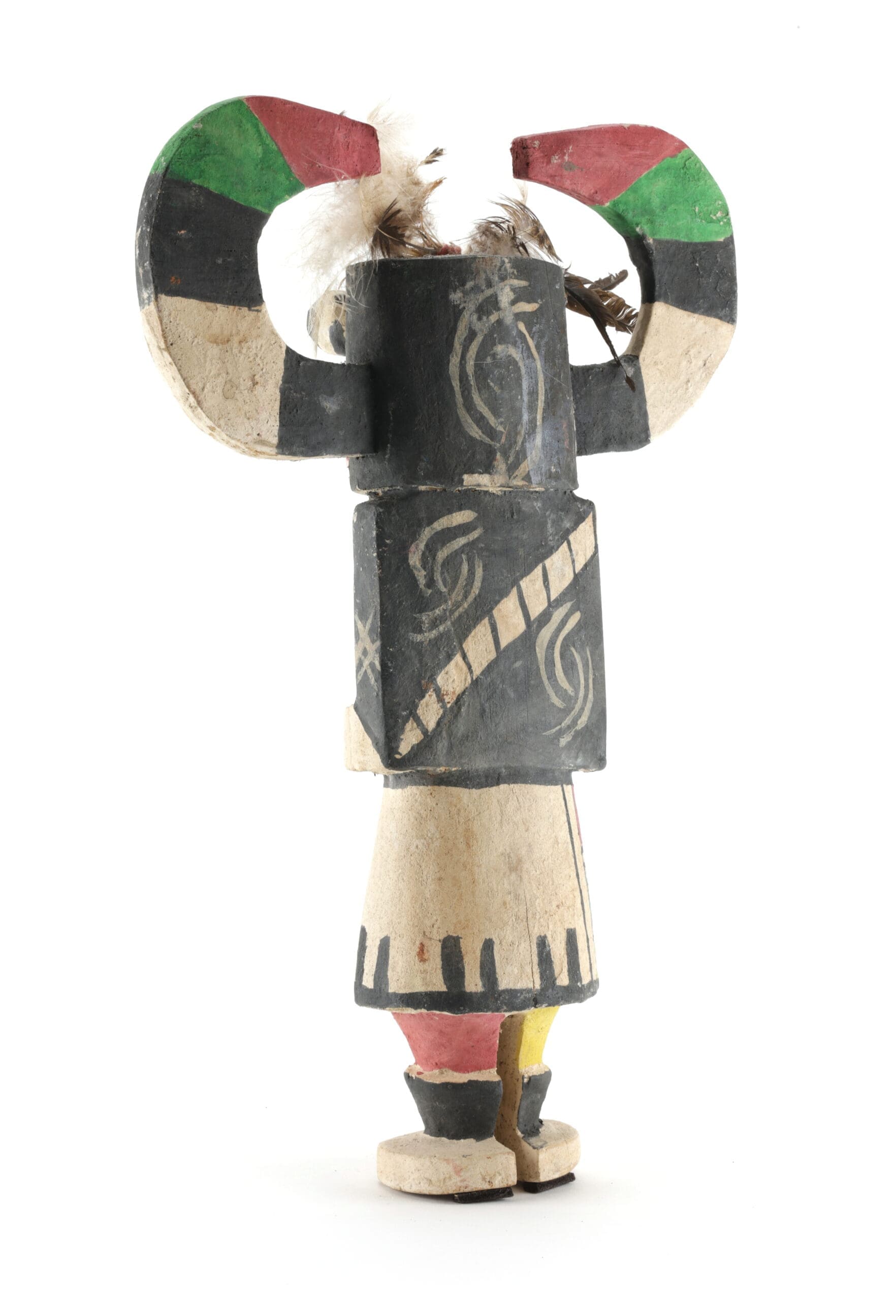 Old Hopi Ram kachina (Wawash Katsina) with horns - 37 cm - detail photo