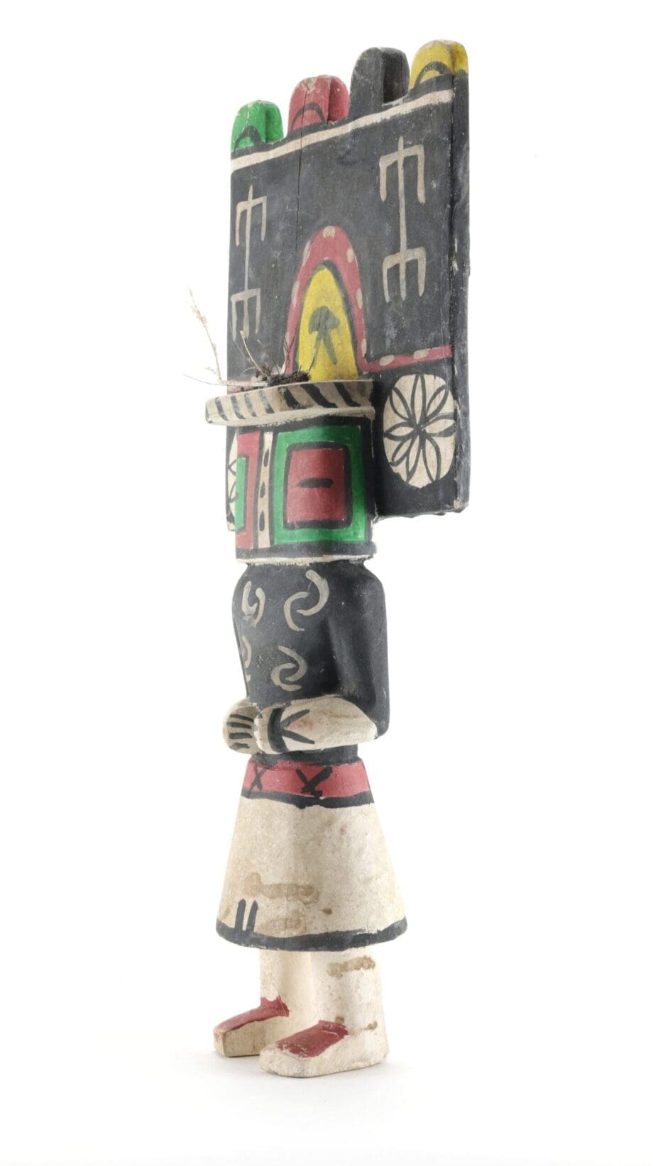 Hopi Sio Salako Mana kachina - 44 cm - Pueblo art - Vergulde Kat