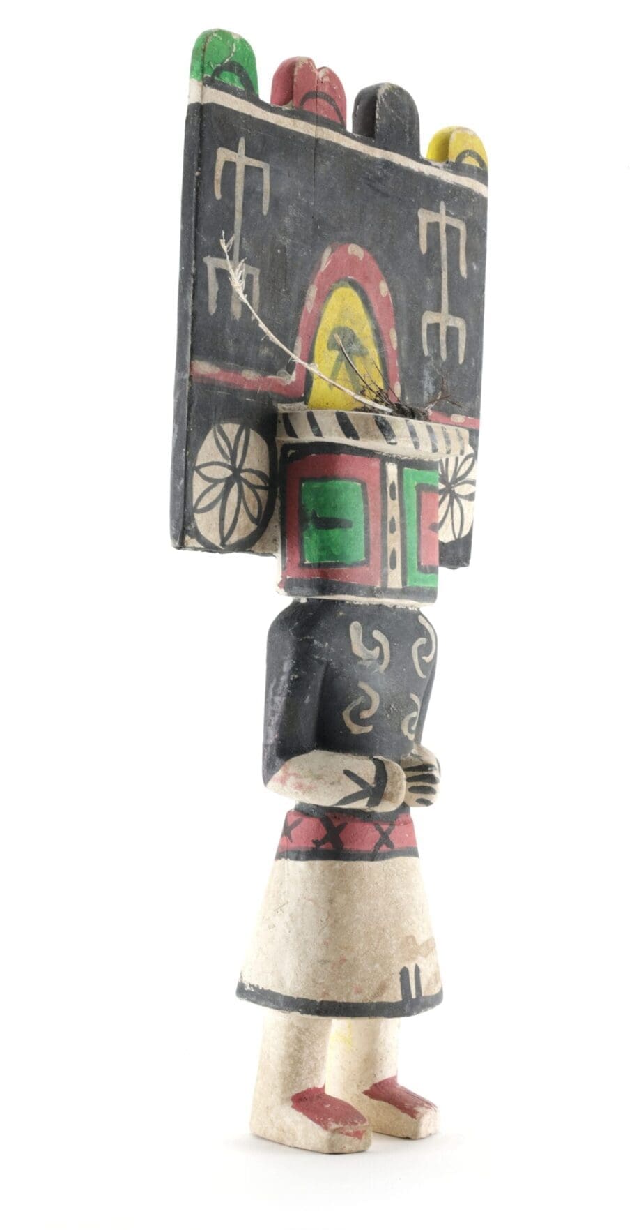 Hopi Sio Salako Mana kachina - 44 cm - Pueblo art - Vergulde Kat