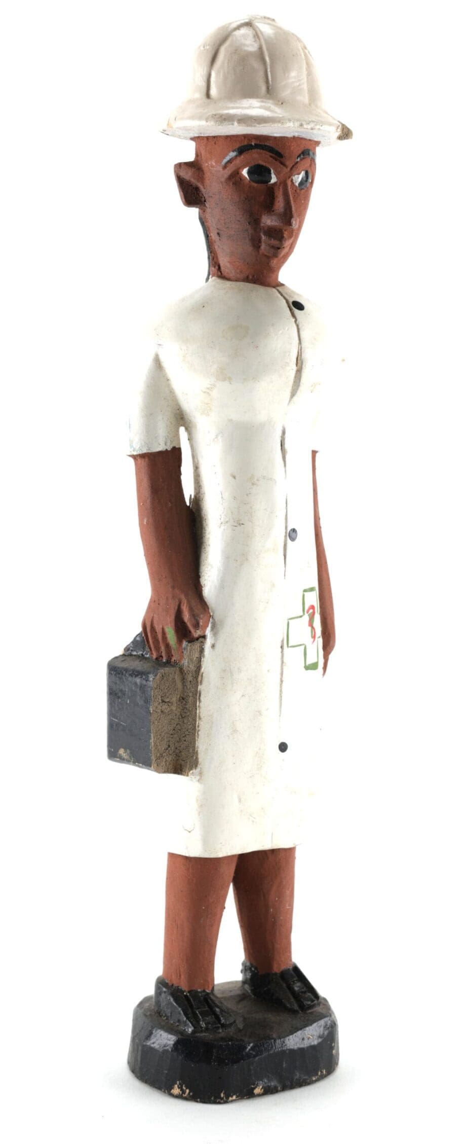 Baule colon statue of a nurse - Ivory Coast - Vergulde Kat