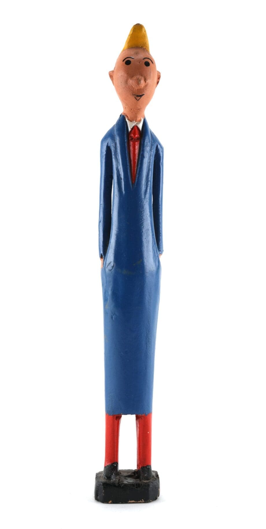 Baule Colon statue of Tintin - Ivory Coast - Vergulde Kat