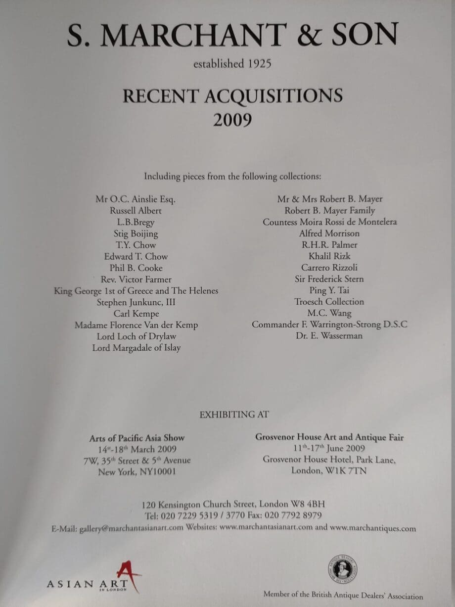 S. Marchant & Son - Recent Acquisitions 2009 catalogue - Vergulde Kat