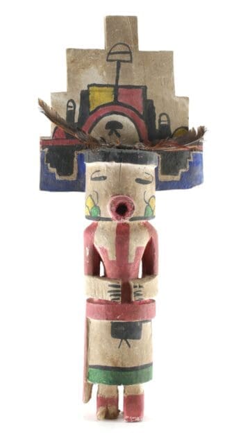 Hopi Hemis kachina doll - large pueblo headdress - Arizona, US - detail photo