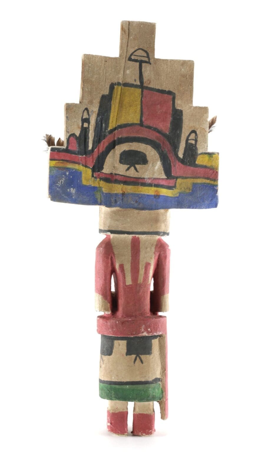 Hopi Hemis kachina doll - large pueblo headdress - Arizona, USA - Vergulde Kat