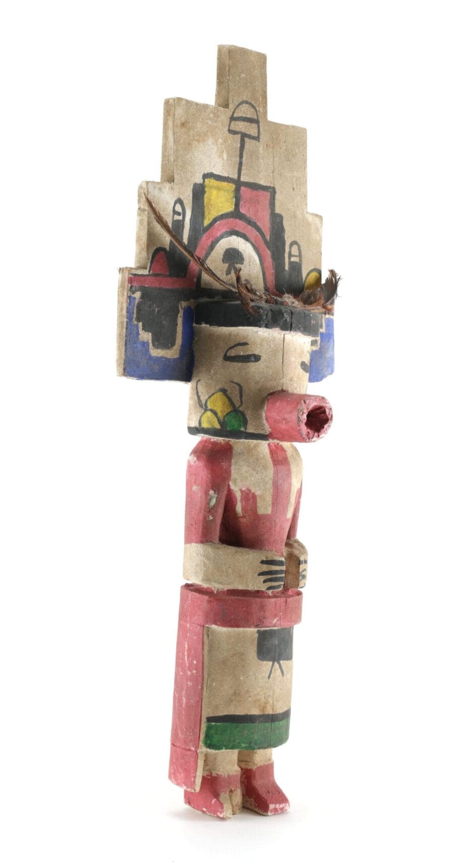 Hopi Hemis kachina doll - large pueblo headdress - Arizona, USA - Vergulde Kat