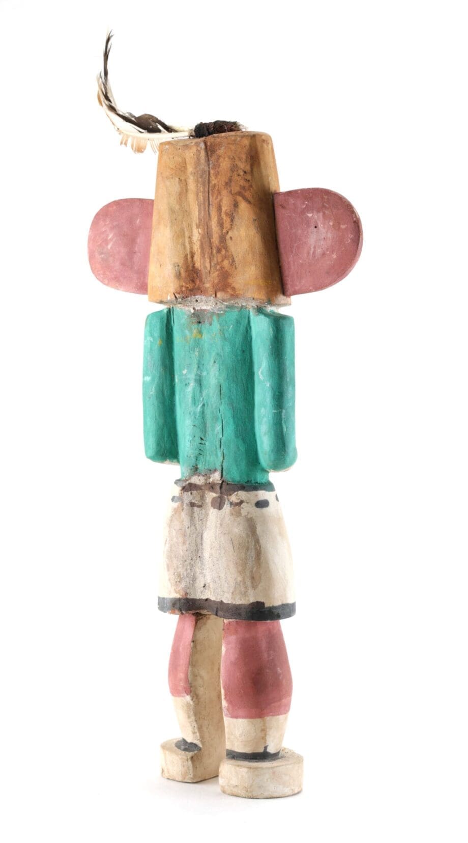Hopi Longhair kachina with striped beard - 45 cm - Arizona - Vergulde Kat