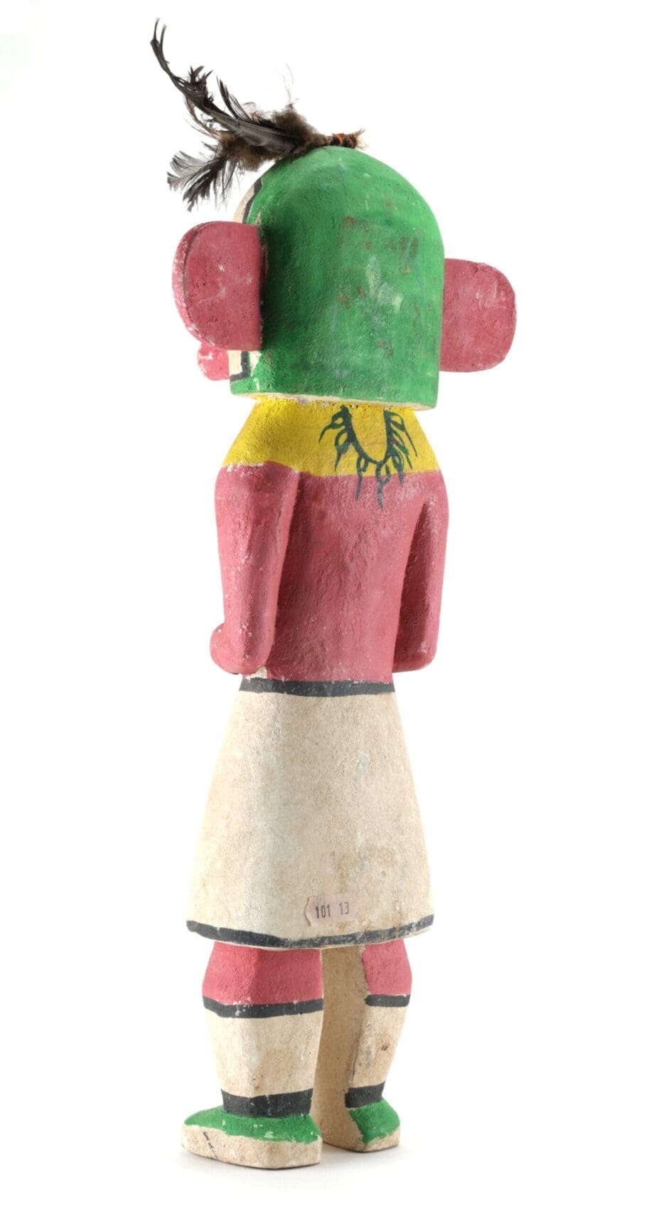 Hopi Chakwaina kachina doll with green face - Arizona - Vergulde Kat