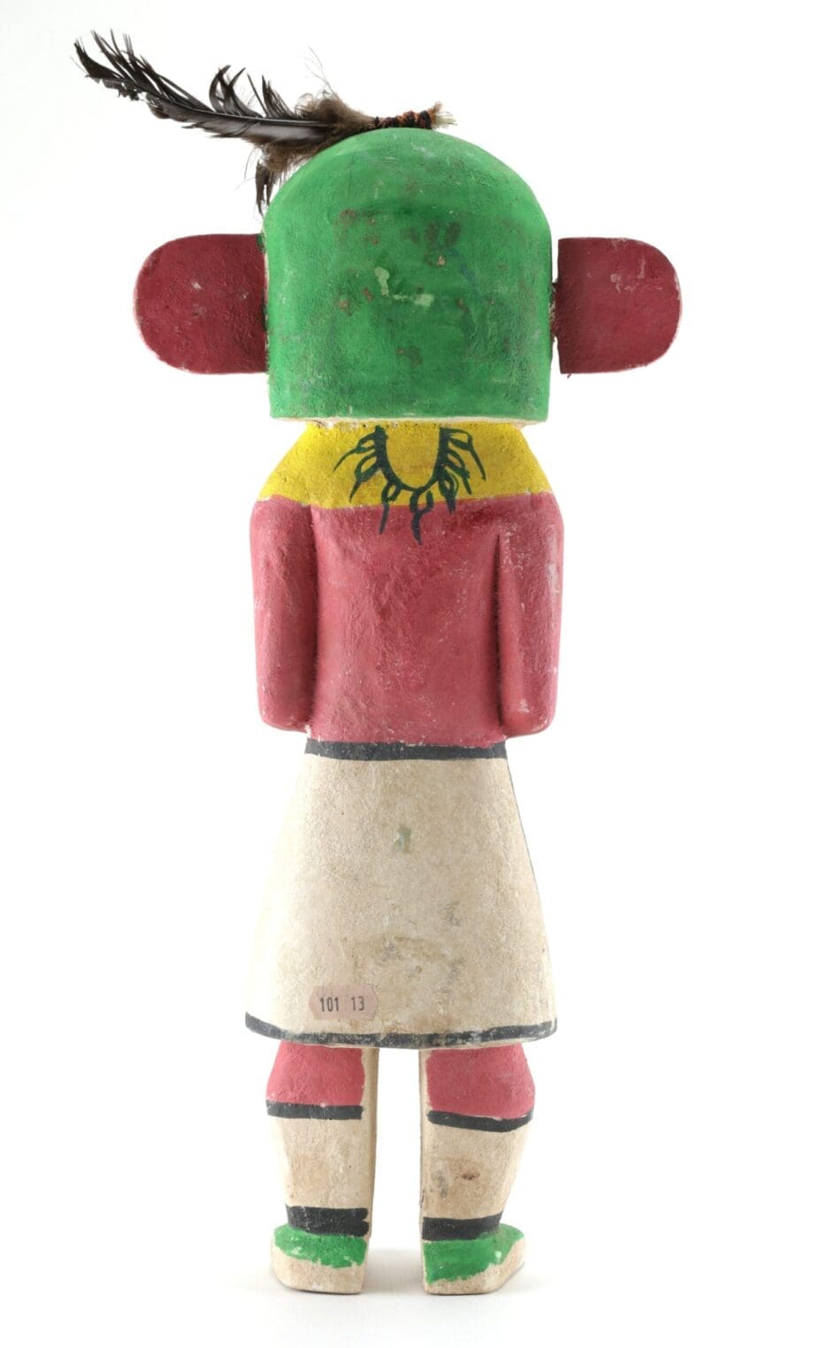Hopi Chakwaina kachina doll with green face - Arizona - Vergulde Kat