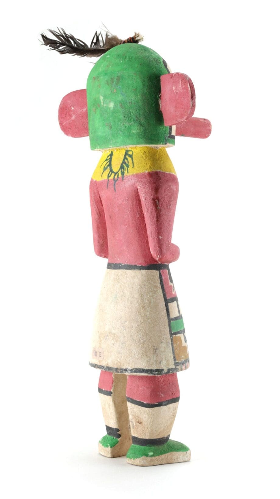 Hopi Chakwaina kachina doll with green face - Arizona - Vergulde Kat
