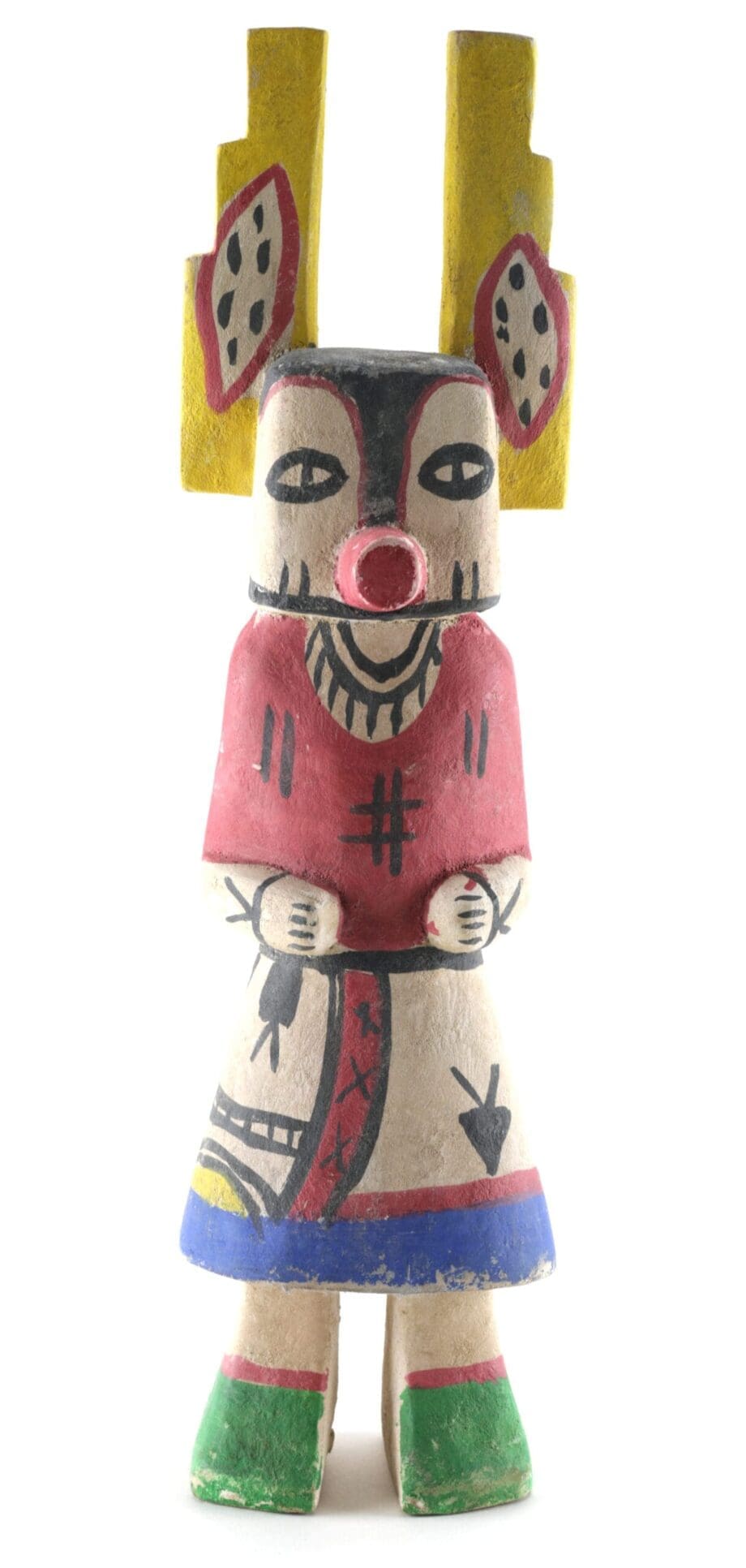 Hopi Hemis kachina doll with yellow headdress - Ben Spangberg collection - Vergulde Kat