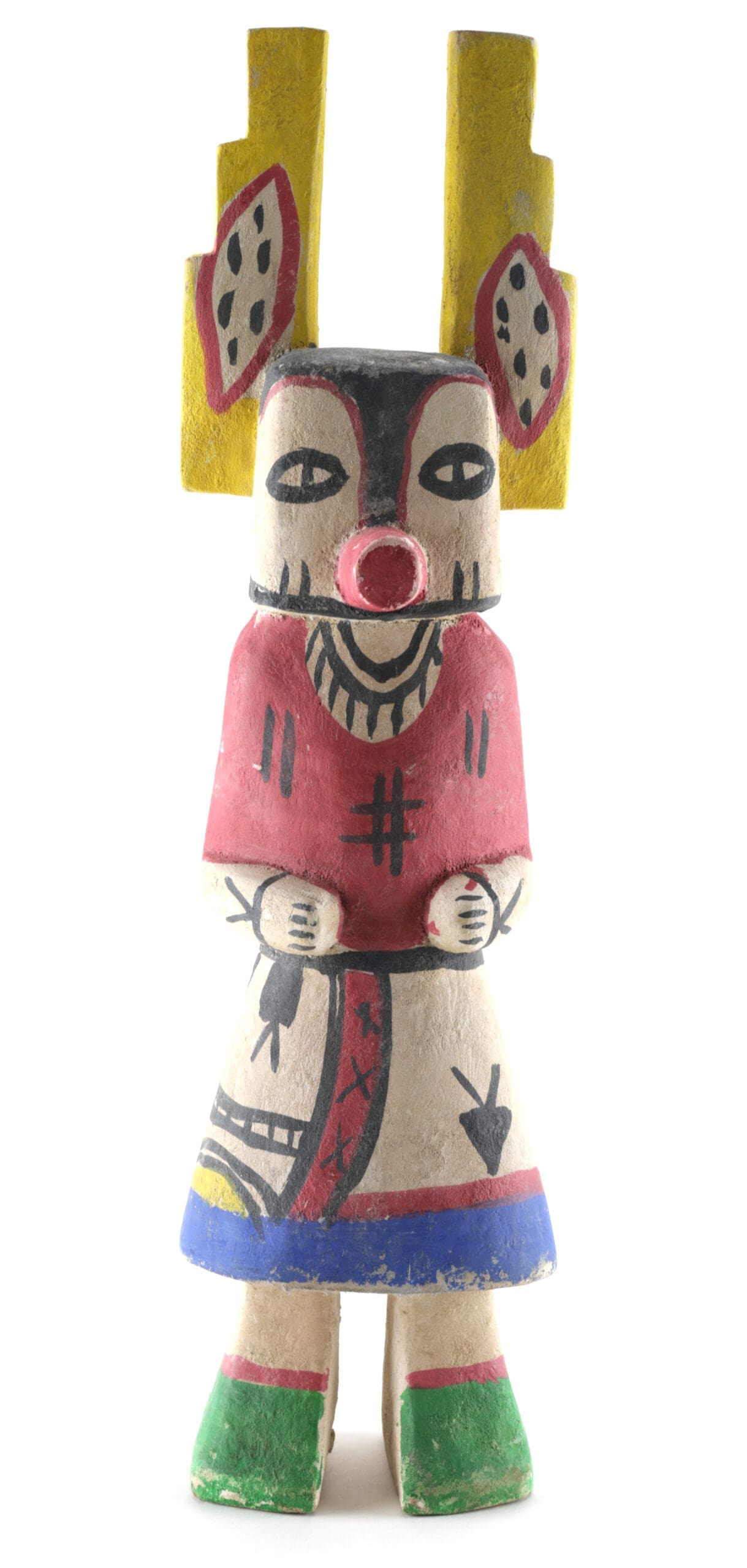 Hopi Hemis kachina doll with yellow headdress - Ben Spangberg collection - detail photo