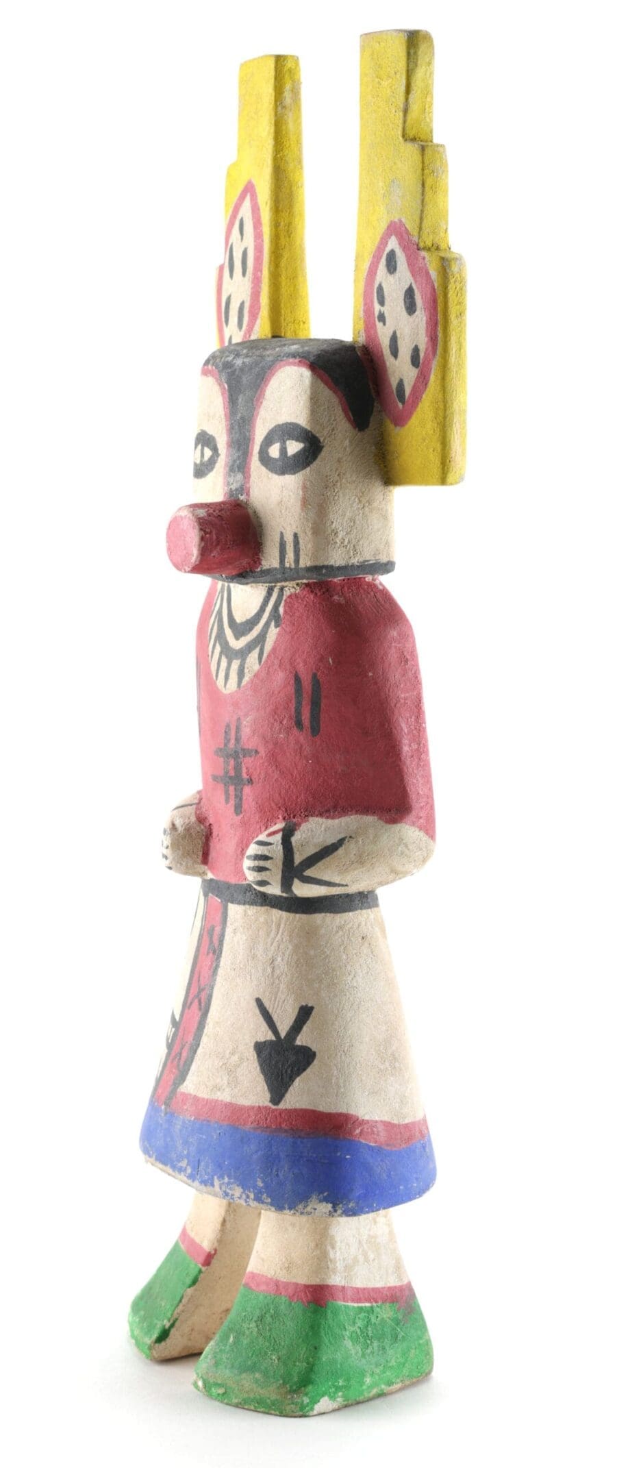 Hopi Hemis kachina doll with yellow headdress - Ben Spangberg collection - Vergulde Kat