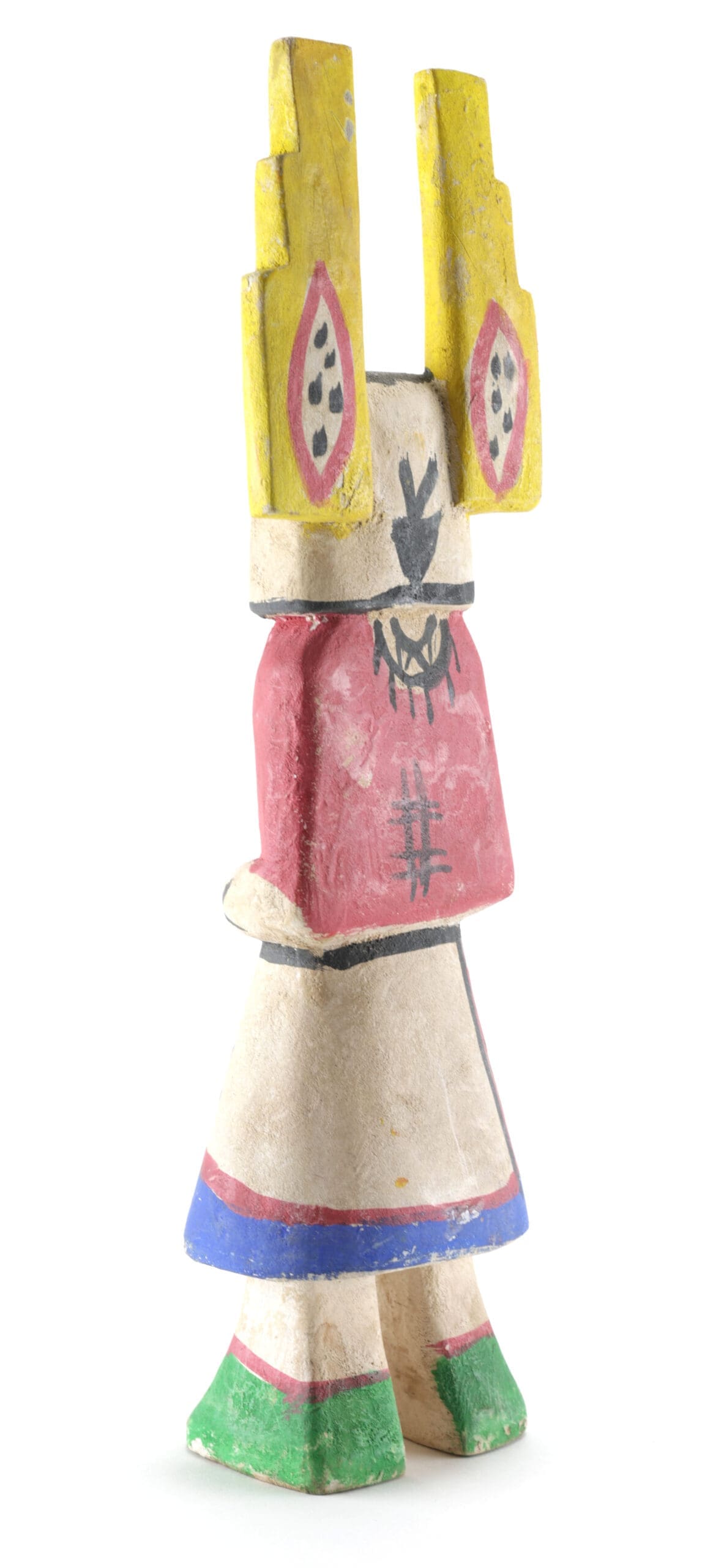 Hopi Hemis kachina doll with yellow headdress - Ben Spangberg collection - detail photo