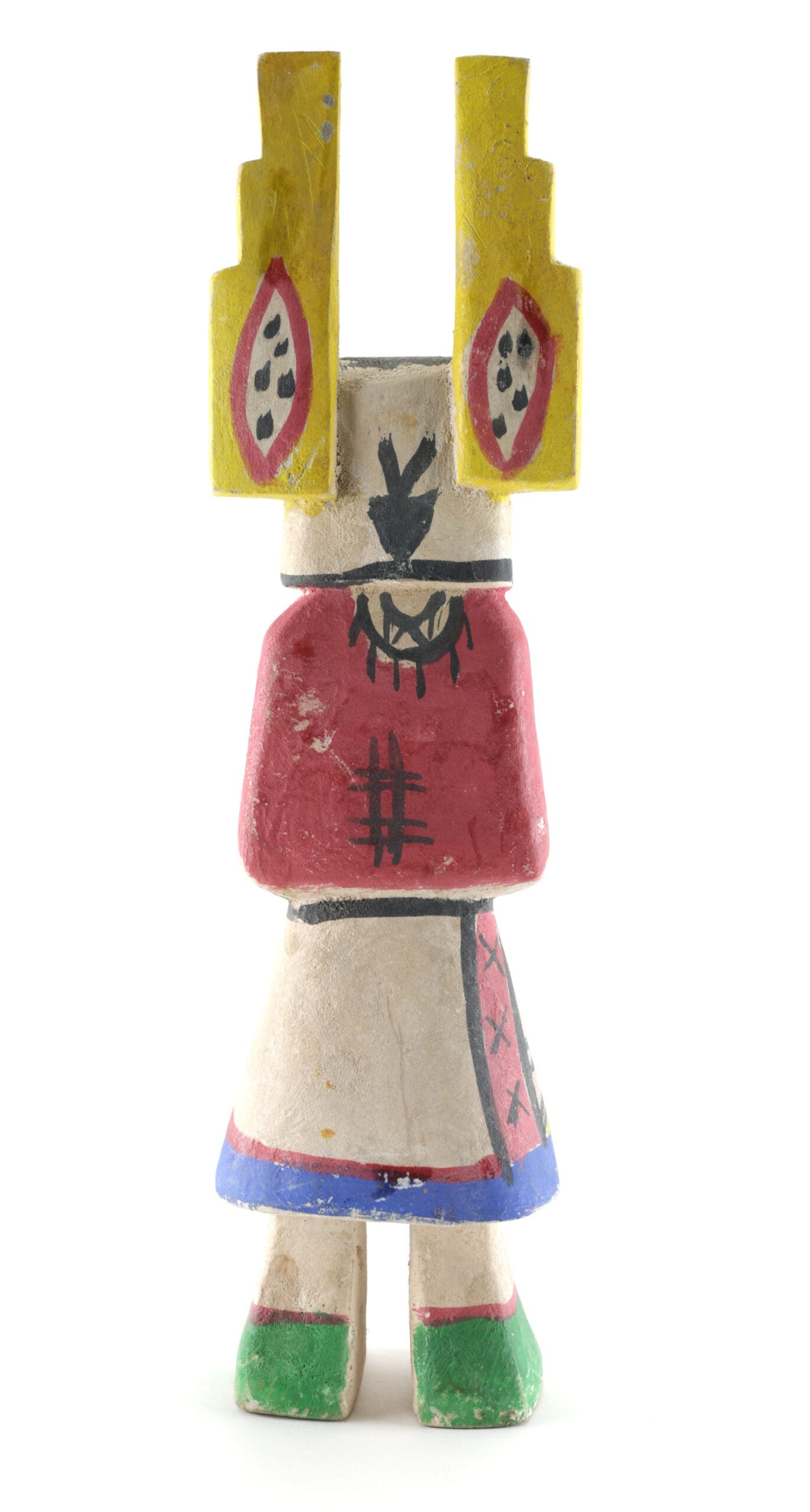Hopi Hemis kachina doll with yellow headdress - Ben Spangberg collection - detail photo