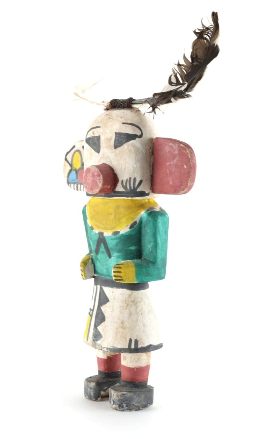 Hopi Hemis kachina met brede oren en kleurrijke beschildering – 28 cm – Vergulde Kat